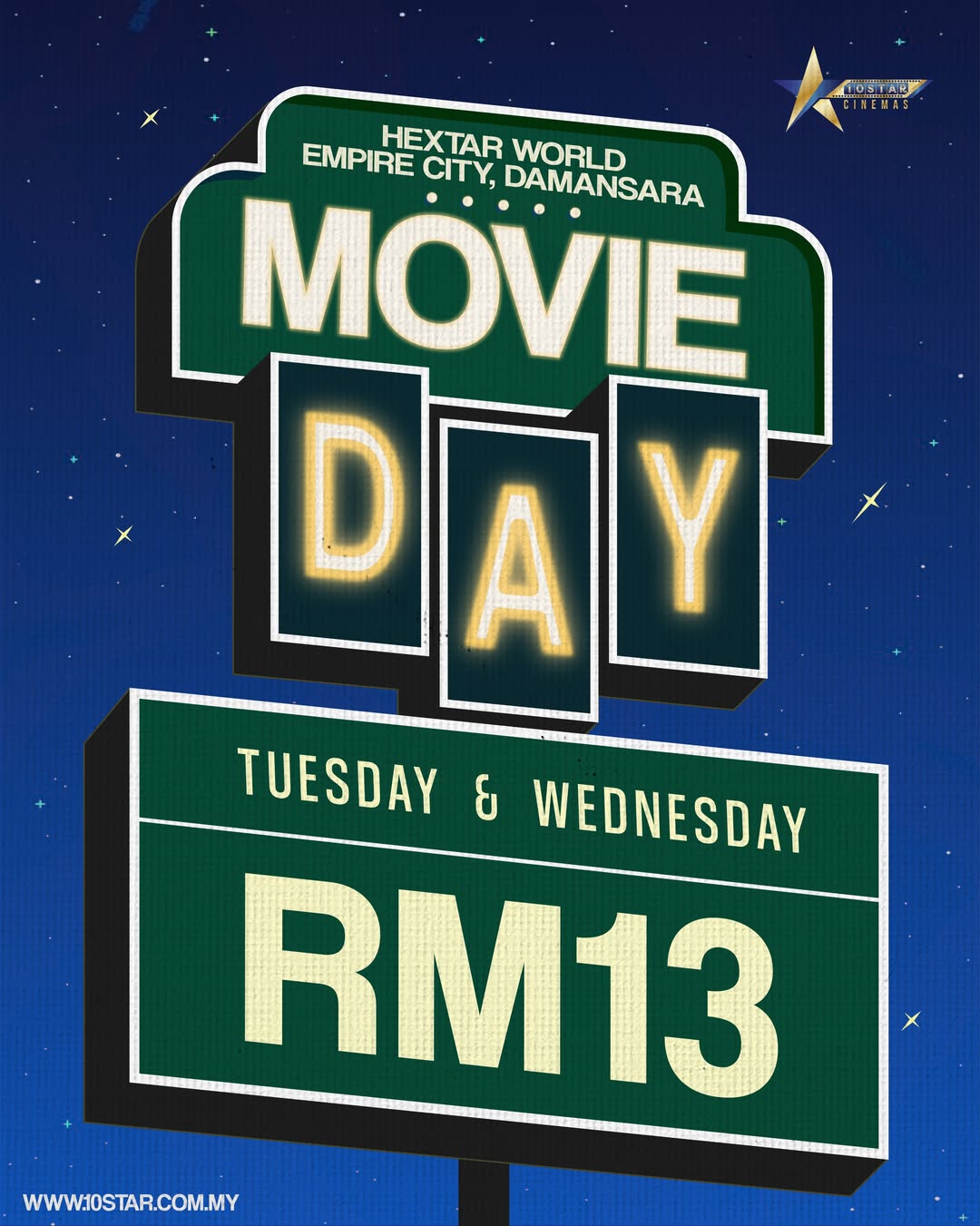 Cheapest Movie Day Promotion at Hextar World Empire City!