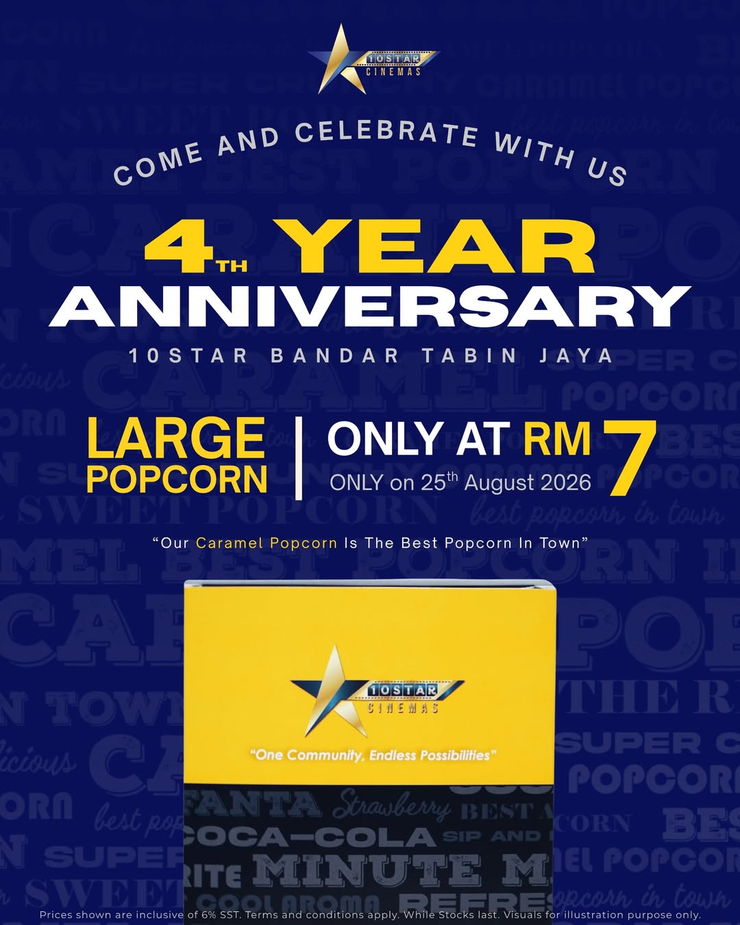 4TH ANNIVERSARY 10STAR CINEMAS BANDAR TABIN JAYA!