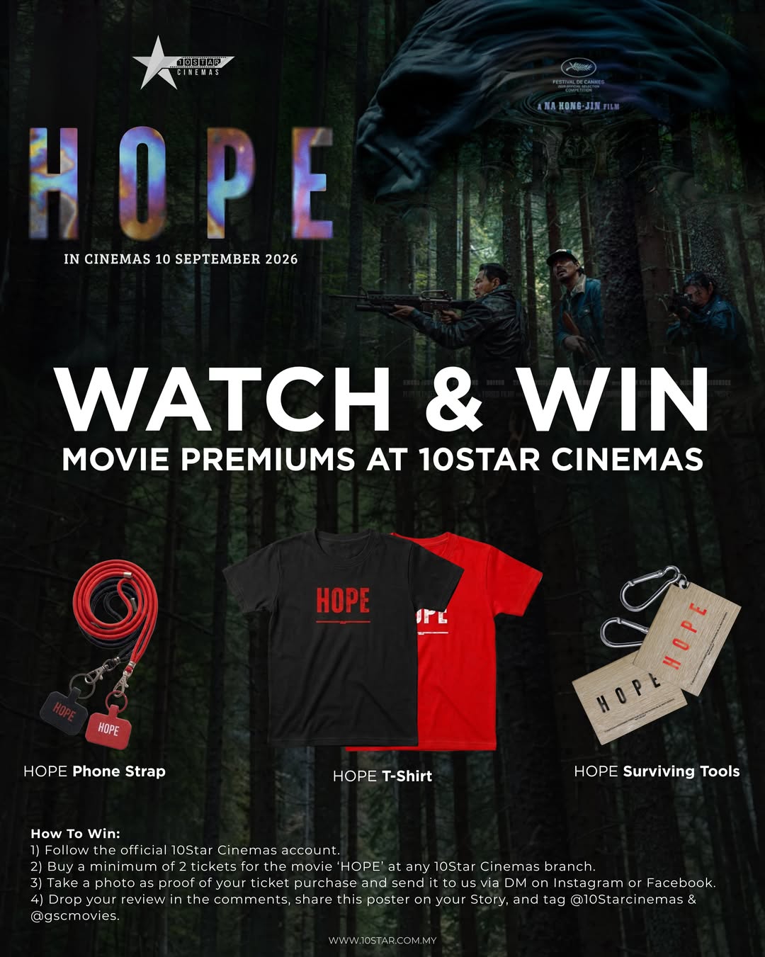 Watch HOPE and win movie premiums at 10Star Cinemas!